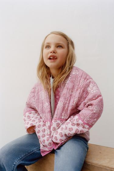 QUILTED PATCHWORK FLORAL JACKET - Pink by Zara