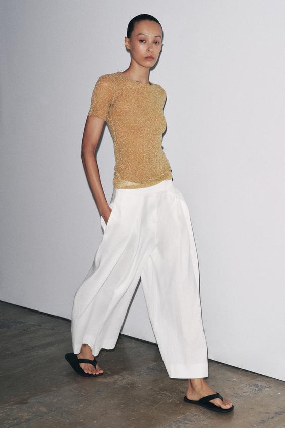 METALLIC SHORT SLEEVE T-SHIRT