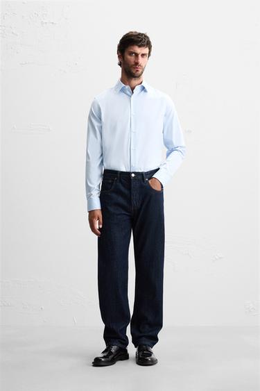 CAMISA REGULAR FIT - Celeste de Zara - Imagen 0