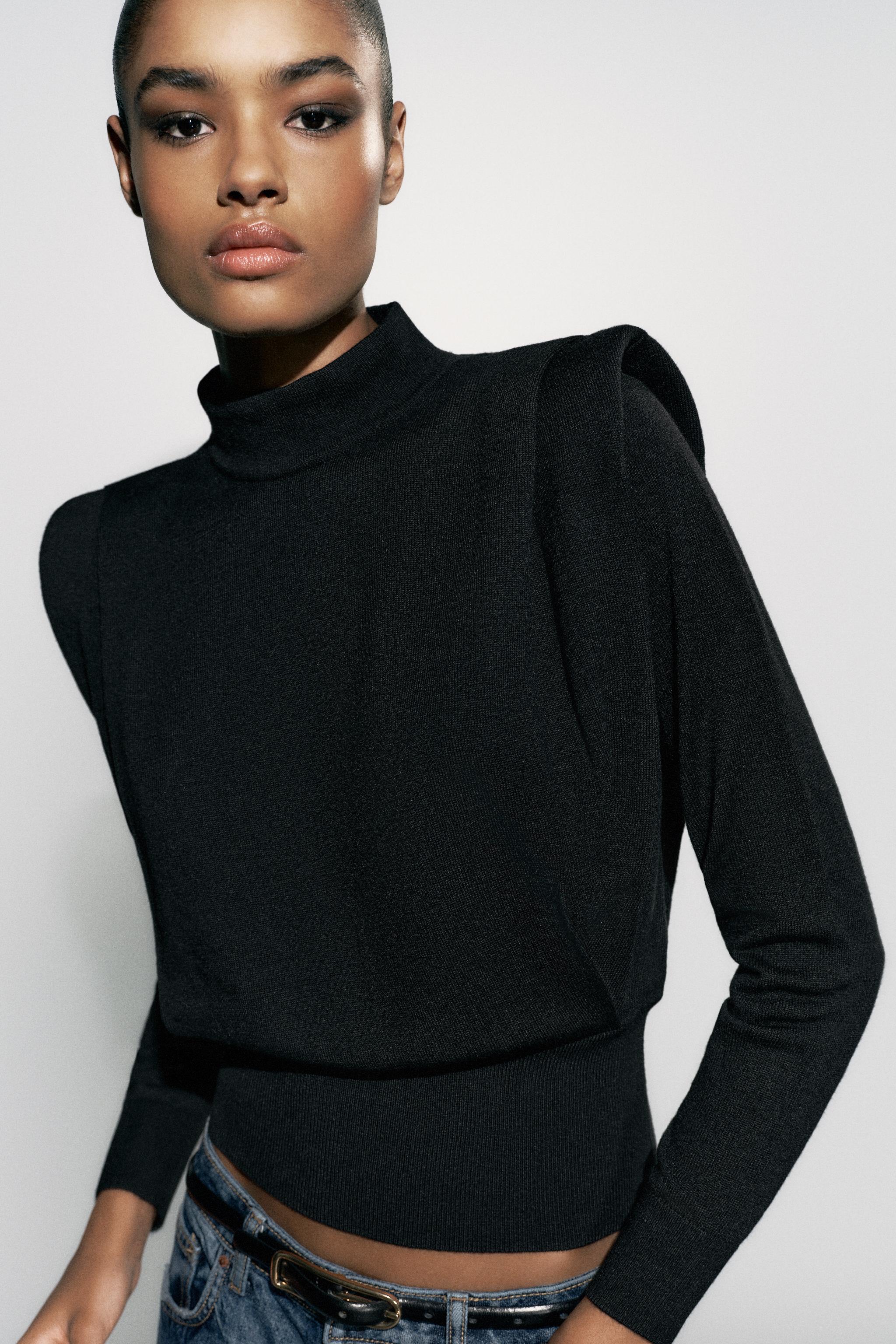 Shoulder Pad Knit Sweater by Zara