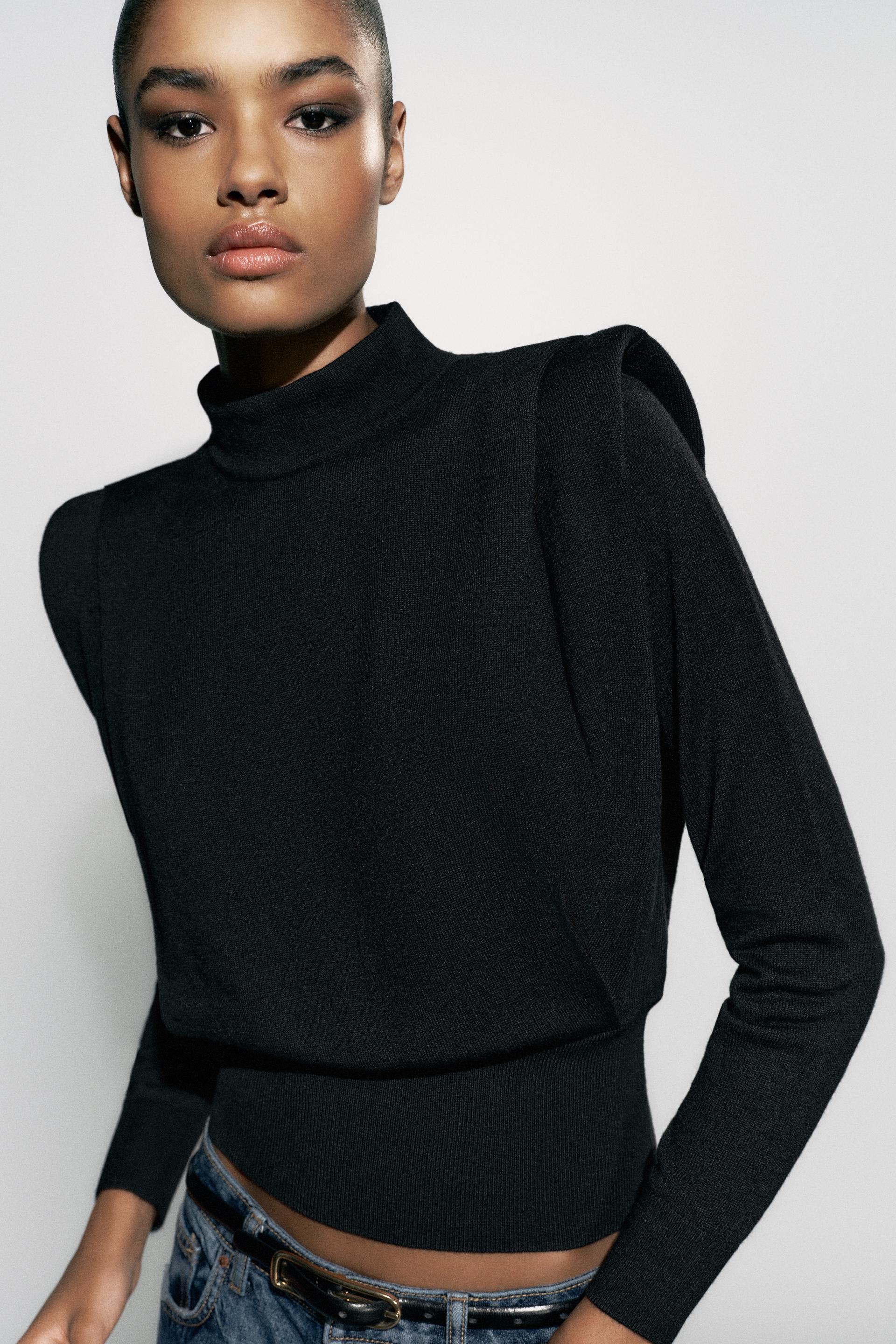 SHOULDER PAD KNIT SWEATER thumbnail 3