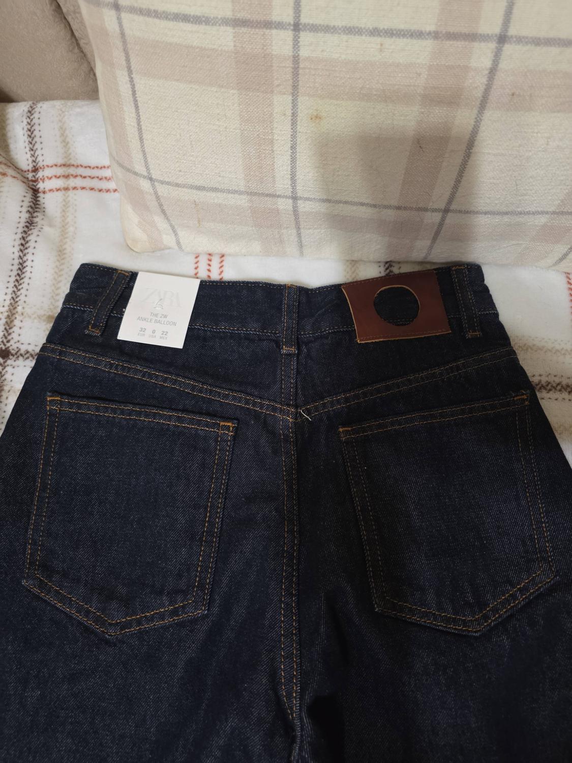 ZW COLLECTION MID-RISE ANKLE BALLOON JEANS - Image 3