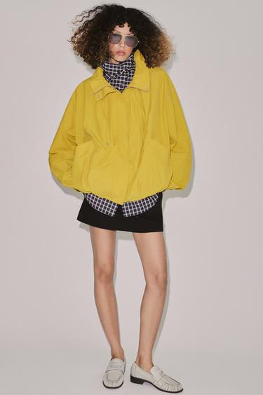Zara ZW COLLECTION BOMBER JACKET - Mustard