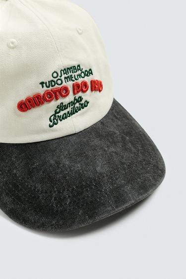 CASQUETTE BRODERIE CONTRASTE - Écru de Zara - Image 5