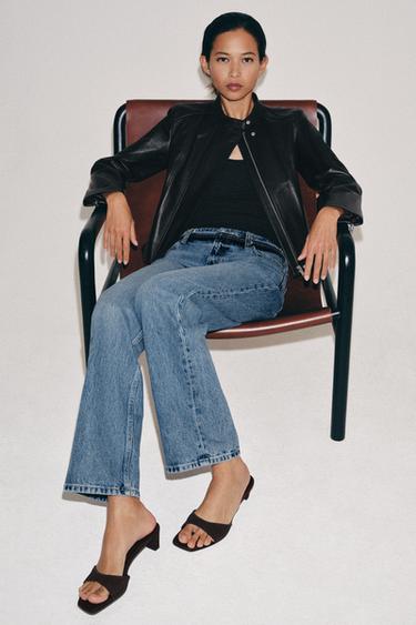 SUEDE HEEL MULE SANDALS - Chocolate Brown by Zara