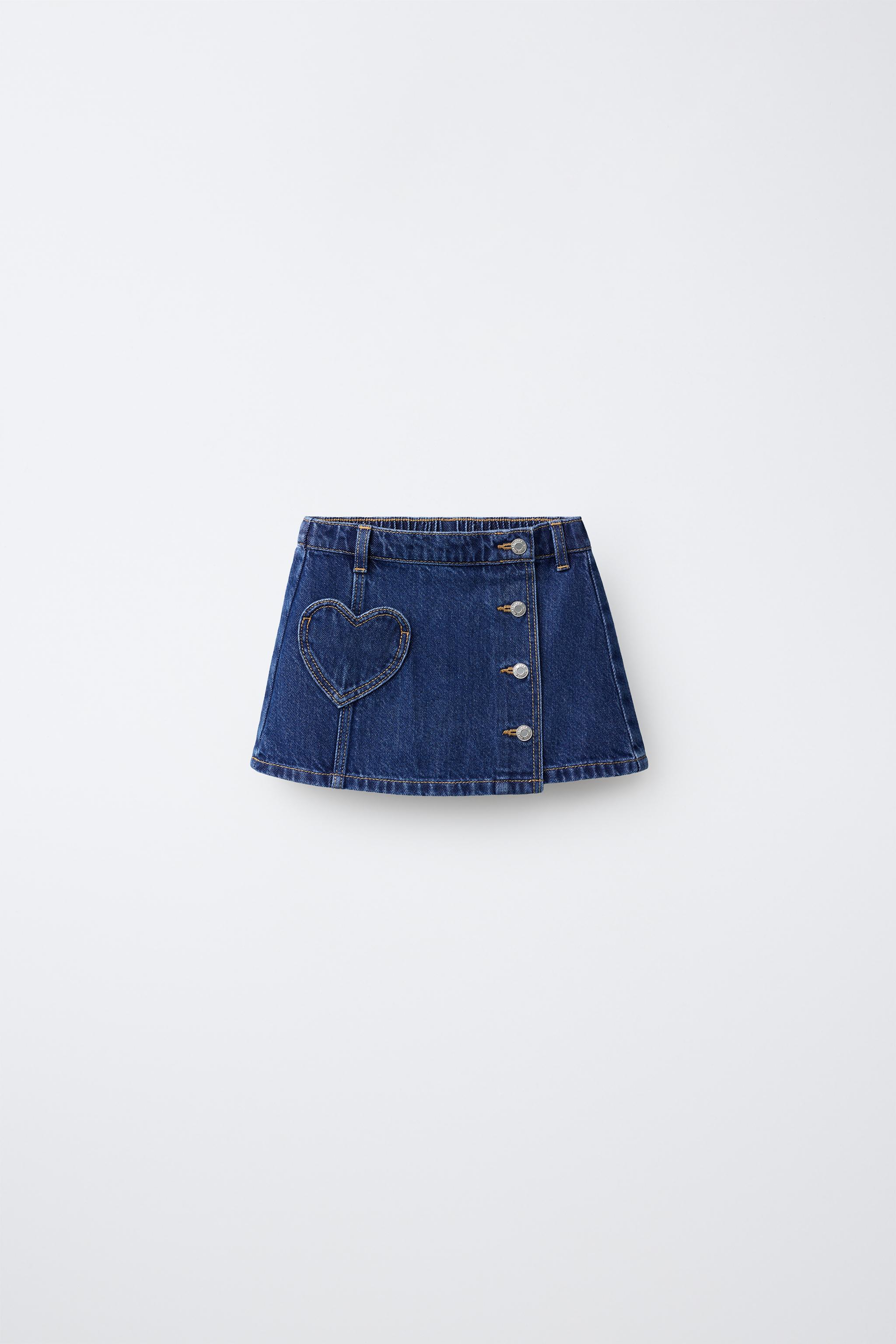 HEART POCKET DENIM SKIRT