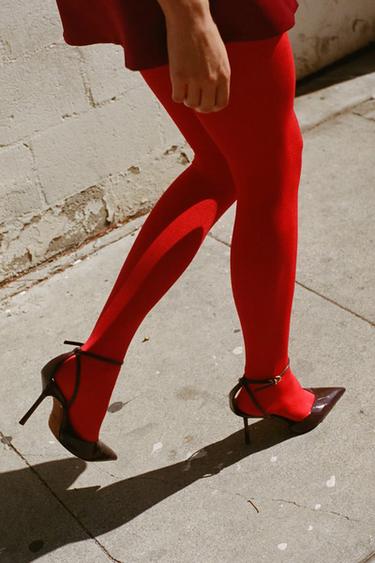 Zara CIPELE S OTVORENOM PETOM, REMENČIĆIMA I LAKIRANIM IZGLEDOM – Bordo – Slika 0