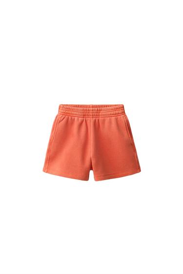 PLAIN PIQUÉ BERMUDA SHORTS - Orange by Zara
