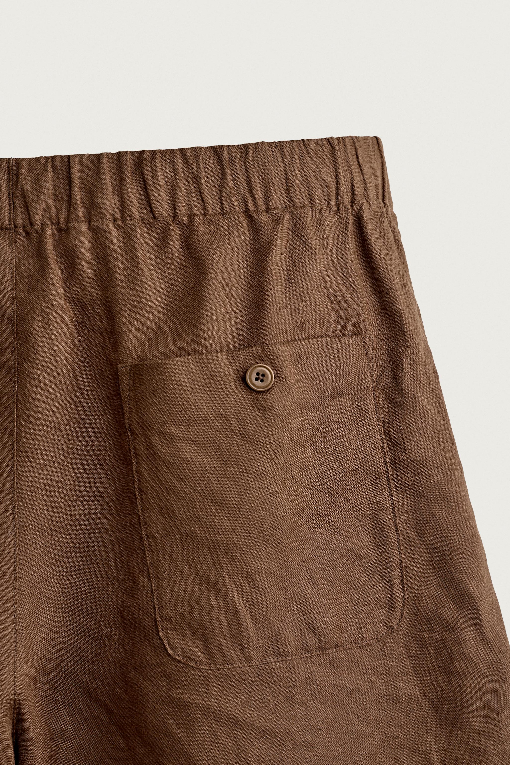 100% LINEN RELAXED FIT SHORTS