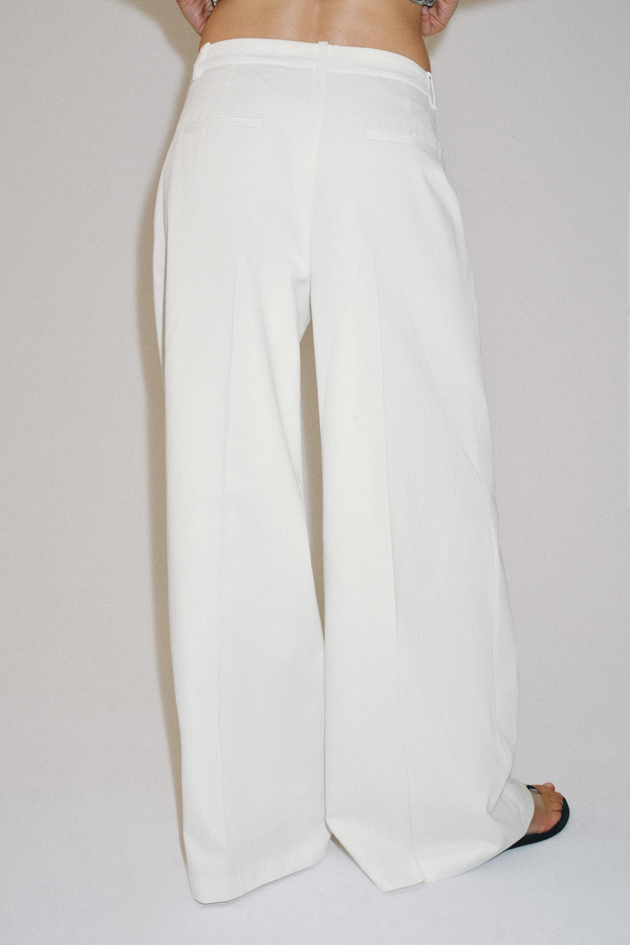Zara ZW COLLECTION PİLİLİ GENİŞ PAÇA PANTOLON görsel 6