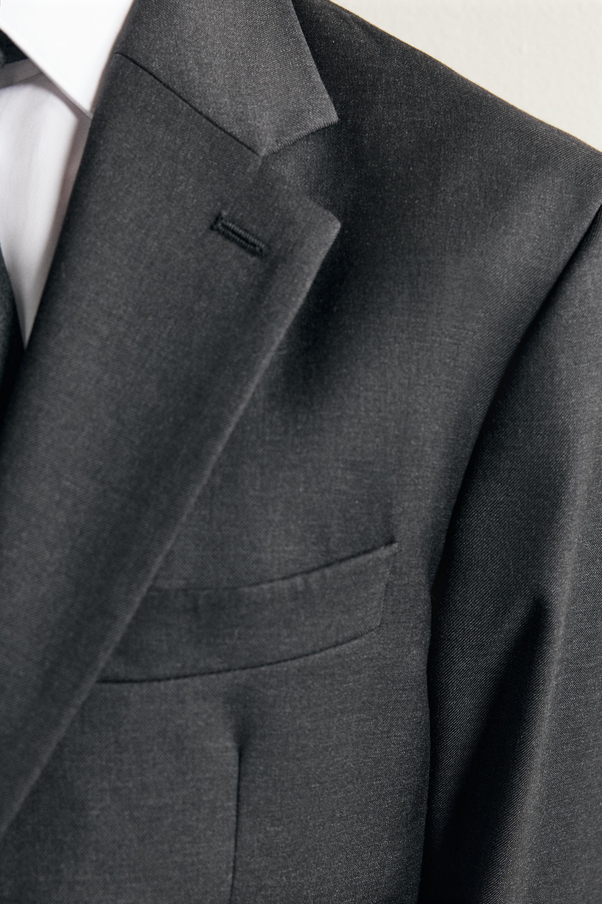 Zara %100 YÜN TAKIM BLAZER görsel 7
