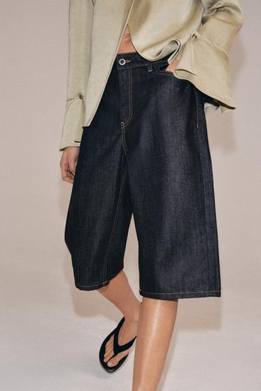ZW COLLECTION DENIM BERMUDA SHORTS - Blue by Zara - Image 4