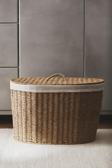 HAMPER CHEST WITH LID - Light beige by Zara