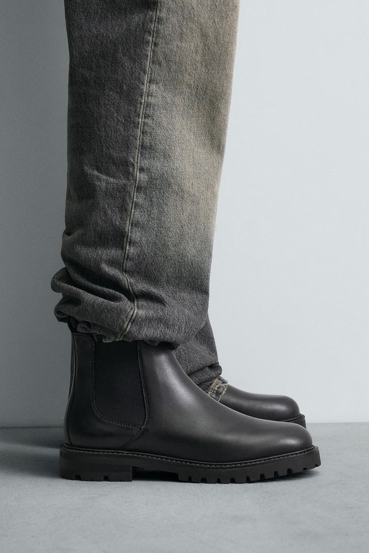 CHUNKY CHELSEA BOOTS Black ZARA India