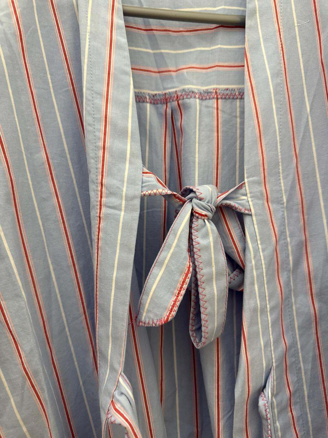 STRIPED TIE-FRONT POPLIN SHIRT - Image 2