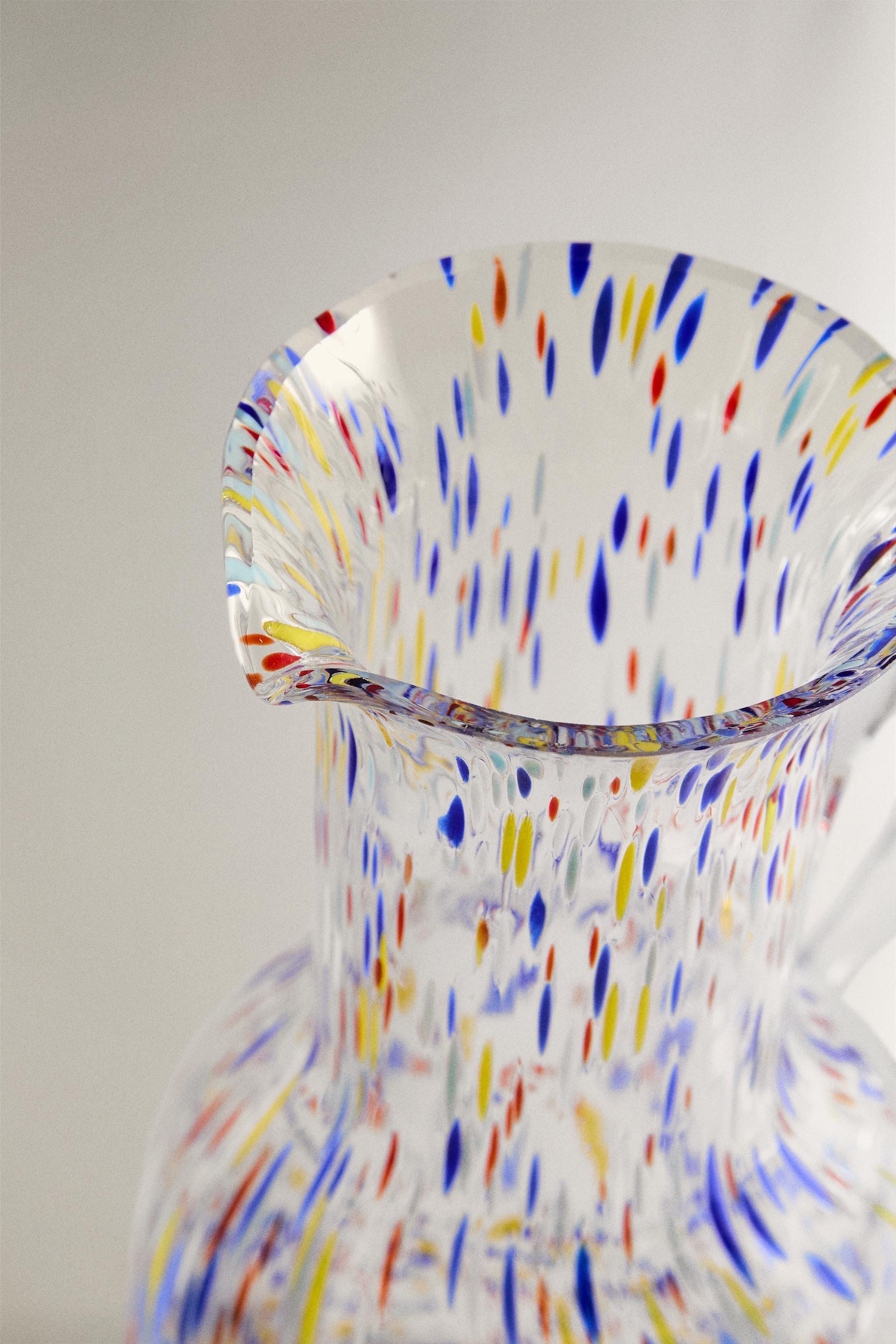 MULTICOLORED GLASS PITCHER