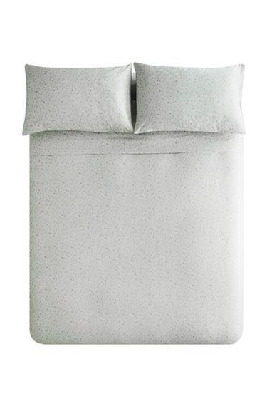 Zara MINI FLORAL PRINT SATEEN DUVET COVER - Blue / Green