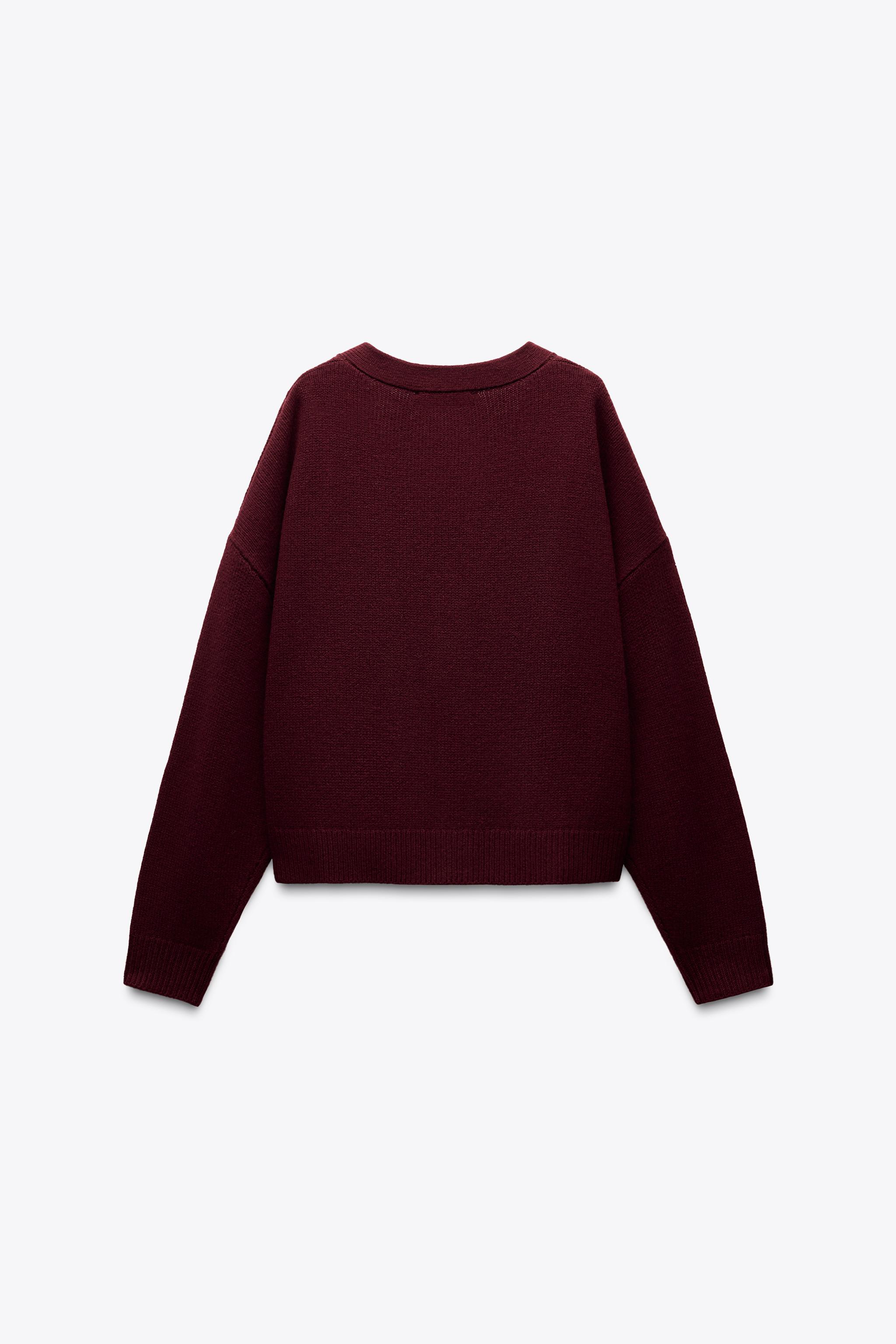 芸能人愛用のルームウェア ゴールドボタン 100%ウール ジャケット - エンジ | ZARA Japan ジャケット・アウター