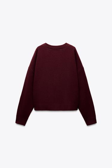 100% WOOL JACKET WITH GOLD BUTTONS - Burgundy by Zara - Image 5