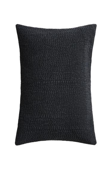 GATHERED QUILTED CUSHION COVER - Блакитний Zara