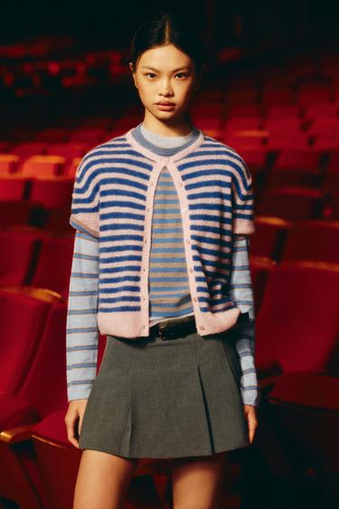 스트라이프 울 재킷 - Zara 스트라이프