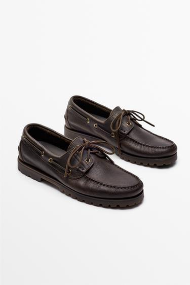 Nappa leather boat shoe — Dark brown 2