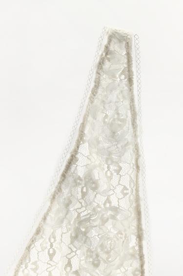 SOUTIEN-GORGE TRIANGLE DENTELLE EN RELIEF - Écru / Beige de Zara - Image 8