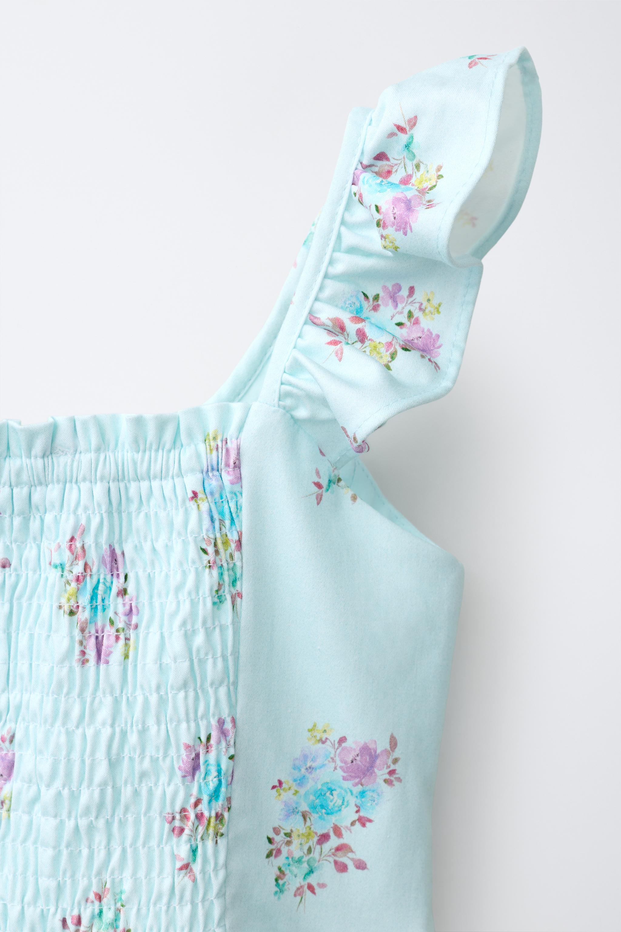 RUFFLED FLORAL PRINT DRESS