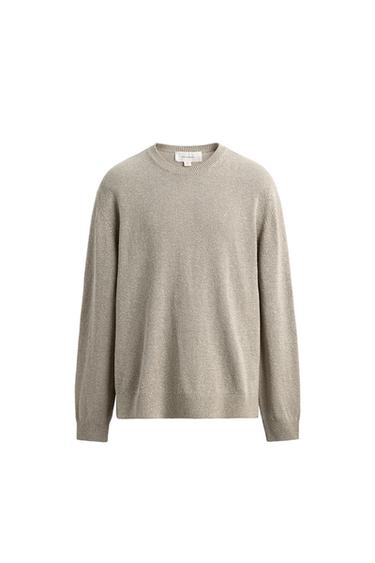 Zara 麻花棉混紡針織衫 - 沙色 / 斑紋