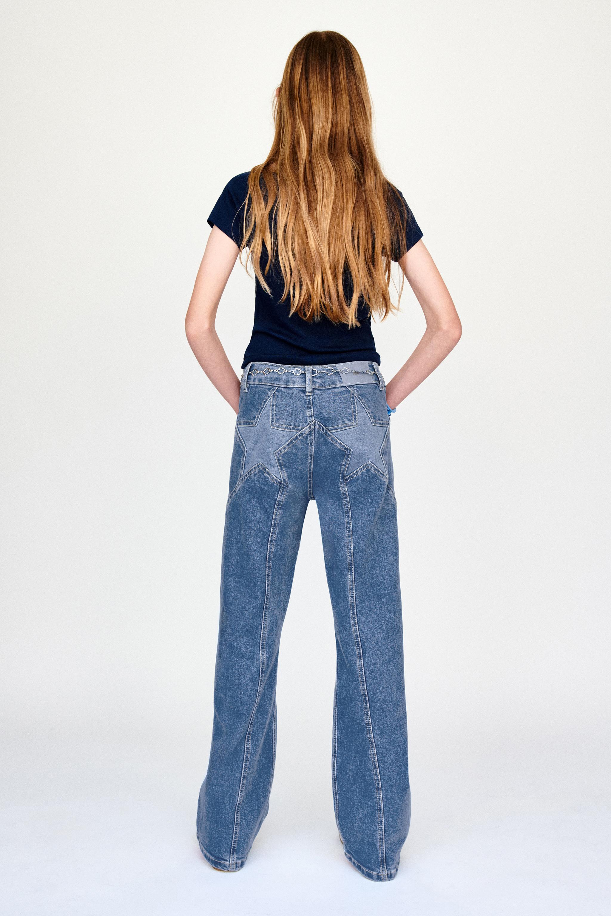 JEANS BOOTCUT À PIÈCES ÉTOILES