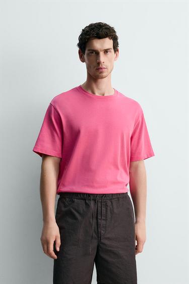T-SHIRT DE POIDS MOYEN À MANCHES COURTES - 140 de Zara - Image 1