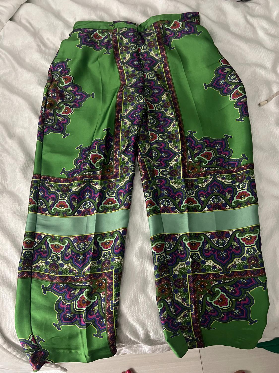 PRINTED ANKLE PANTS