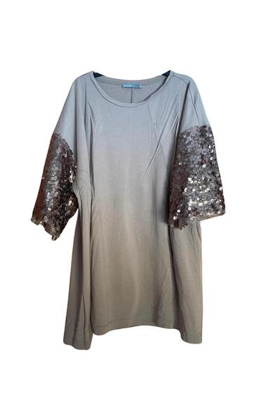 CAMISETA MANGAS LENTEJUELAS