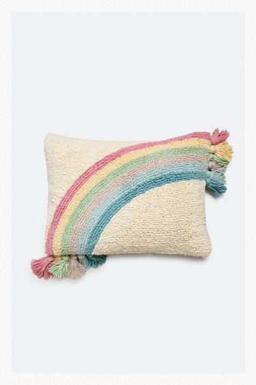 KUSSENHOES MET REGENBOOG KINDEREN - Multicolour van Zara