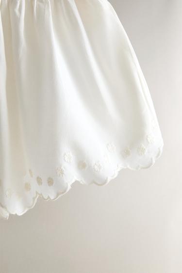 ENSEMBLE TOP ET SHORT ENFANT COTON BRODÉ - Crème de Zara - Image 4