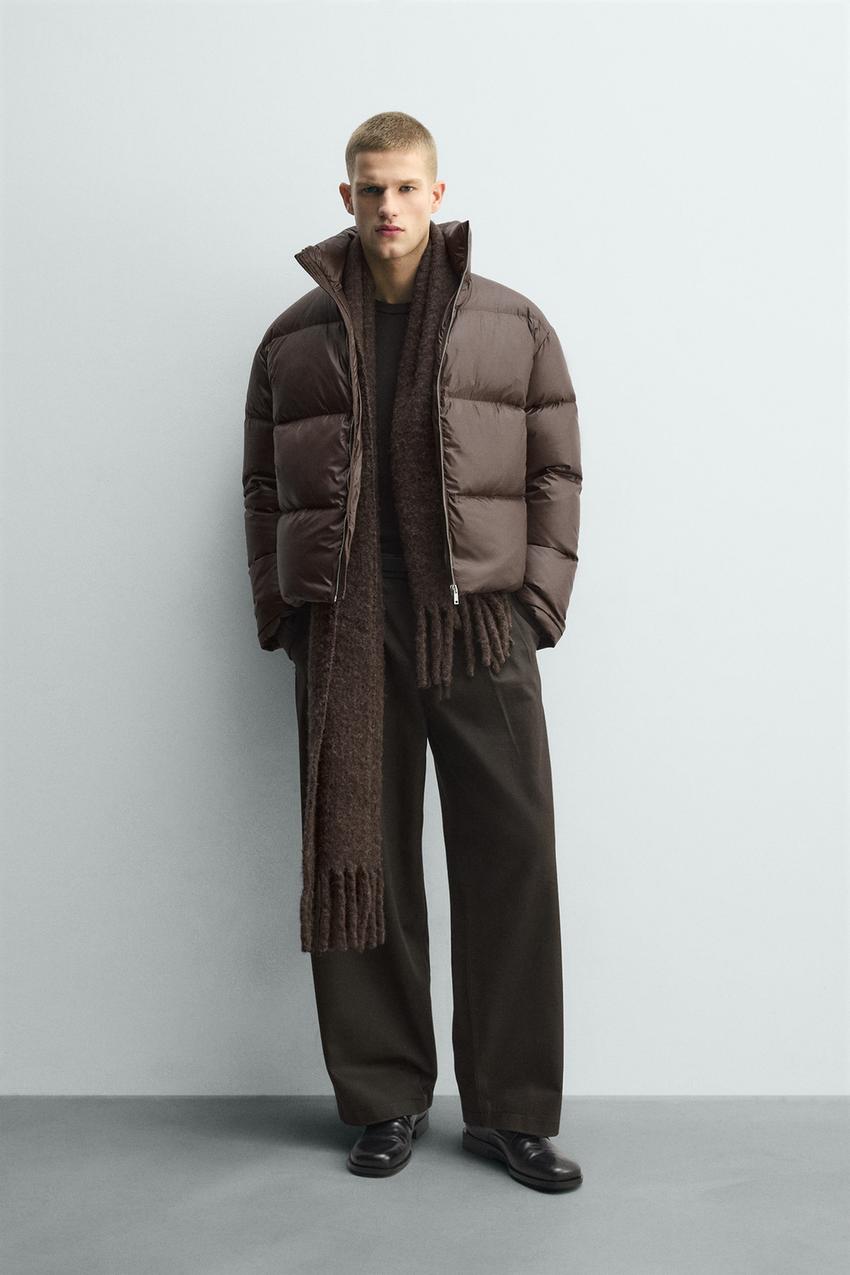 80％ダウン - 20％フェザー パフジャケット - ブラウン | ZARA Japan 