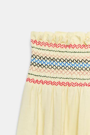 PANTALON LARGE À TAILLE ÉLASTIQUE - Jaune de Zara - Image 8