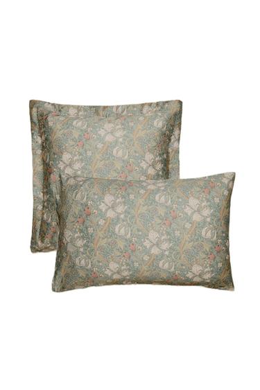 FUNDA DE ALMOHADA ALGODÓN SATÉN MORRIS & CO. - Verde de Zara