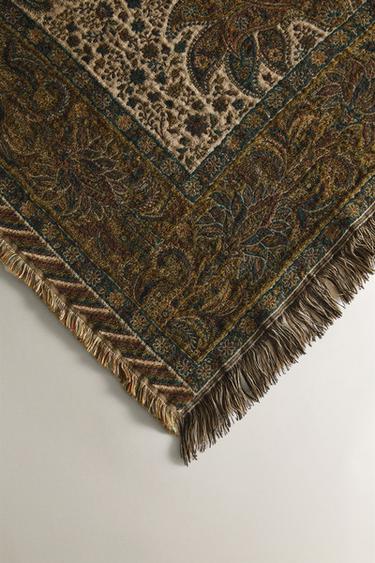 PAISLEY THROW - Khaki by Zara - Image 2
