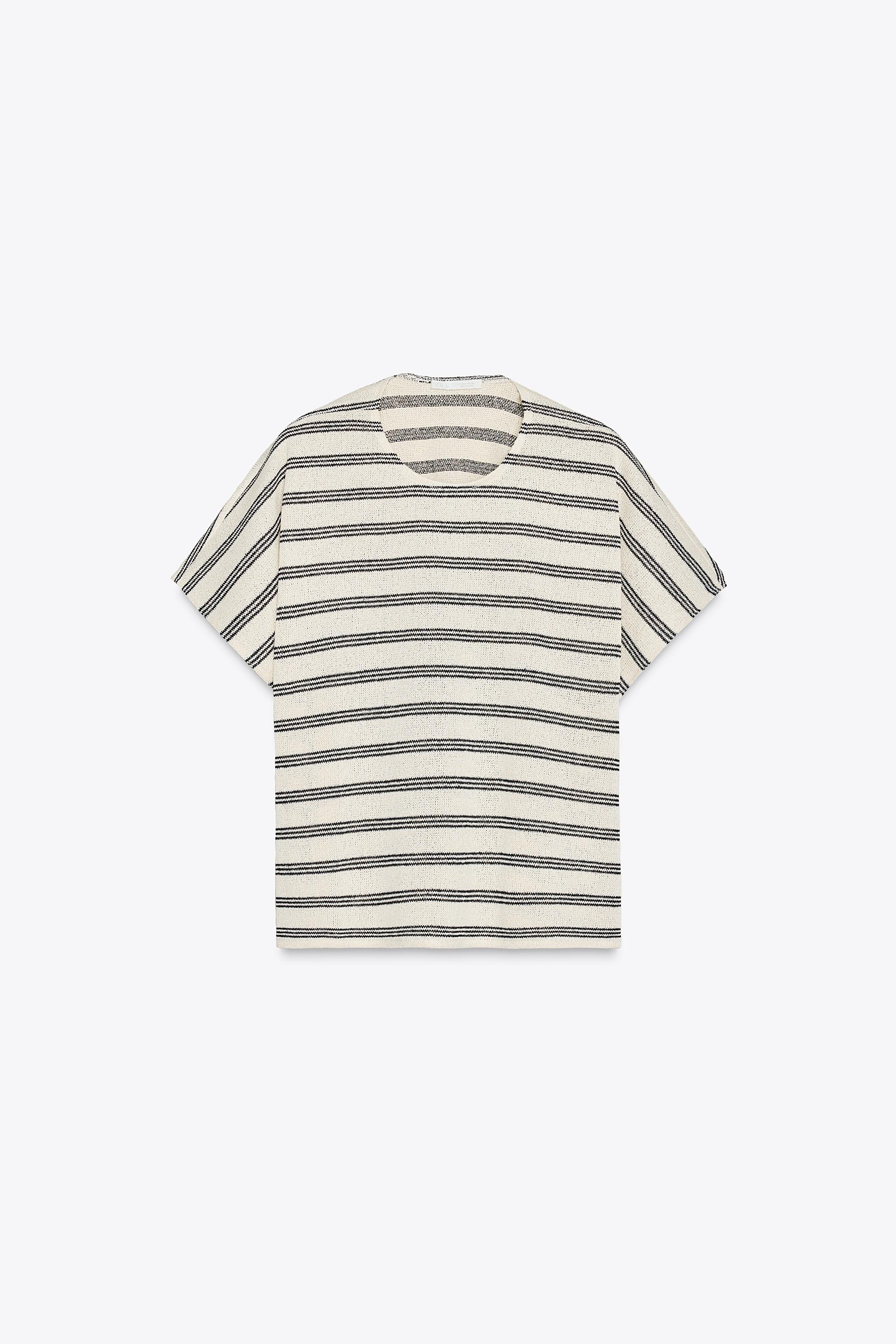 【ZARA】ラスティックレイヤーTシャツ 1058/161/746 RUSTIC LAYER T-SHIRT - Light beige | ZARA United States