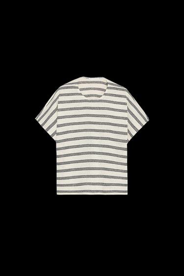 RUSTIC LAYERED T-SHIRT - Black / White by Zara - Image 0