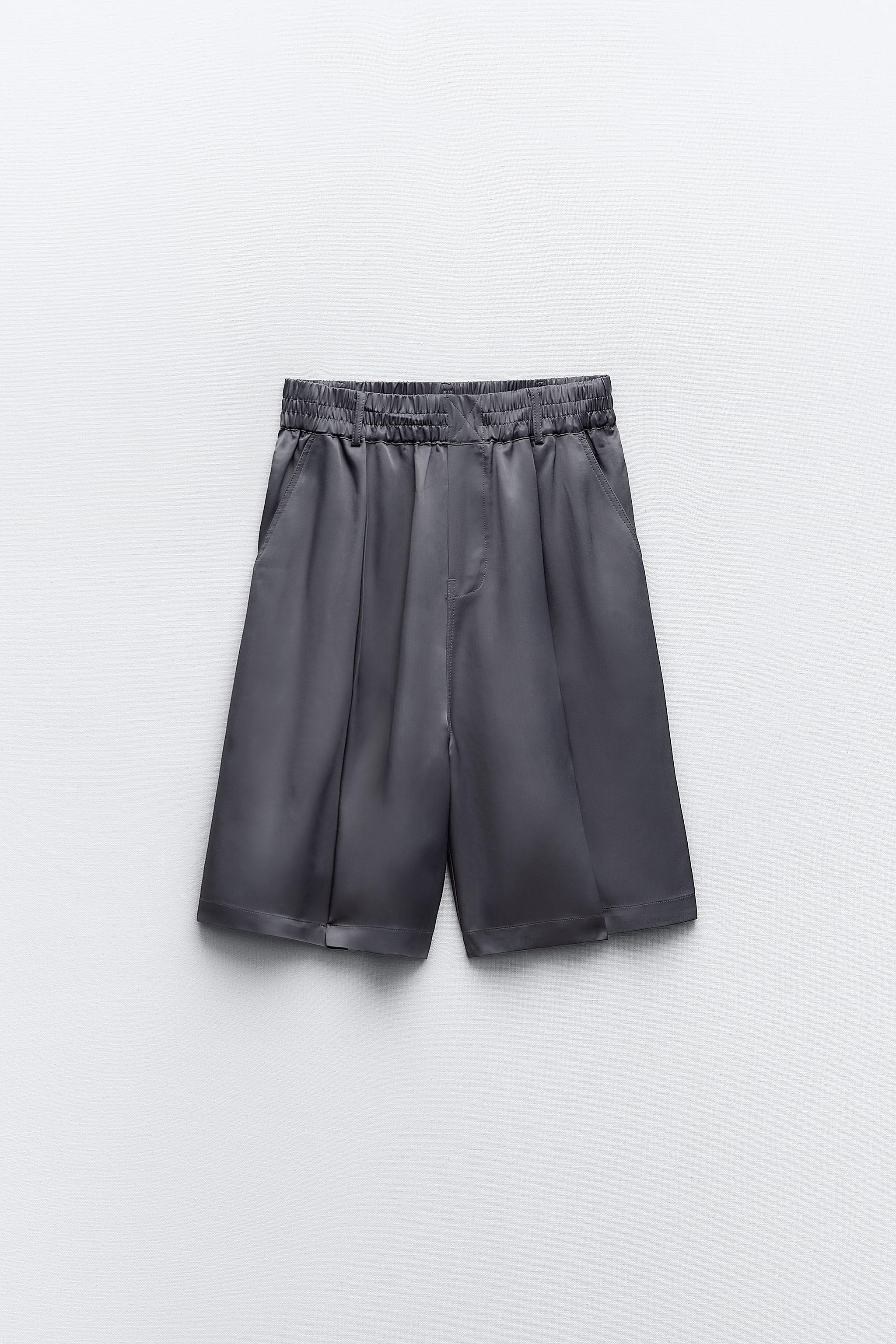 Mens leather shorts store h&m