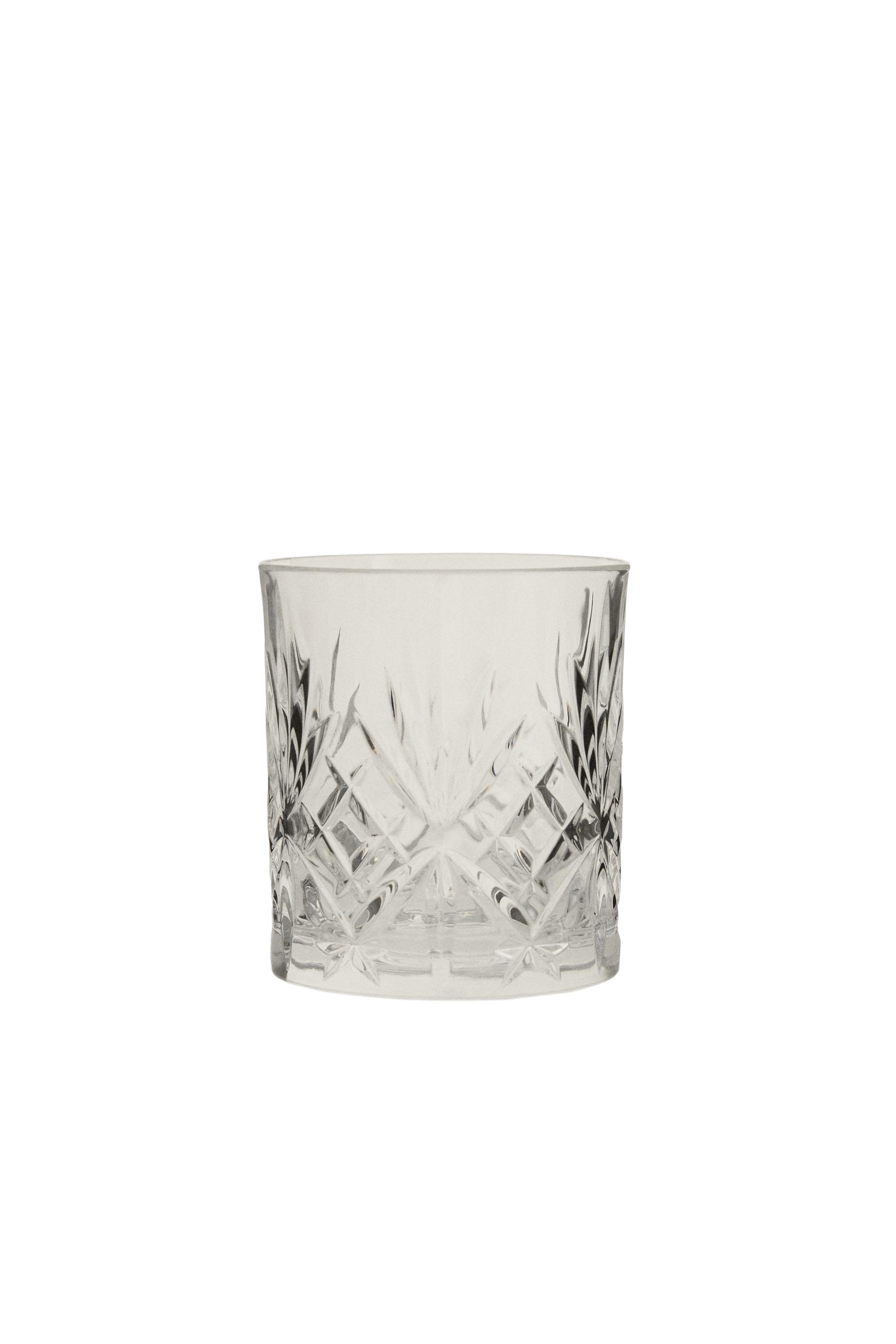 CRYSTALLINE TUMBLER WITH RAISED DESIGN - Transparent | ZARA United