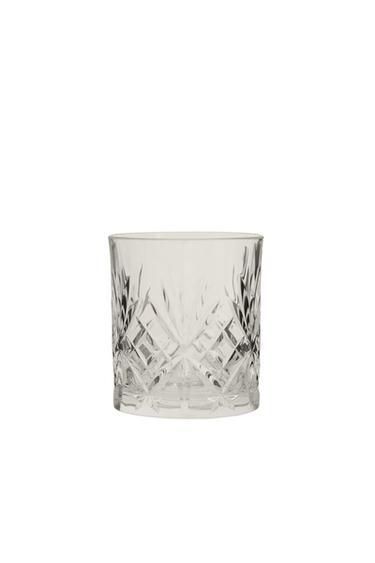 KRISTALLOOK GLAS MET RELIËFMOTIEF - Transparant van Zara