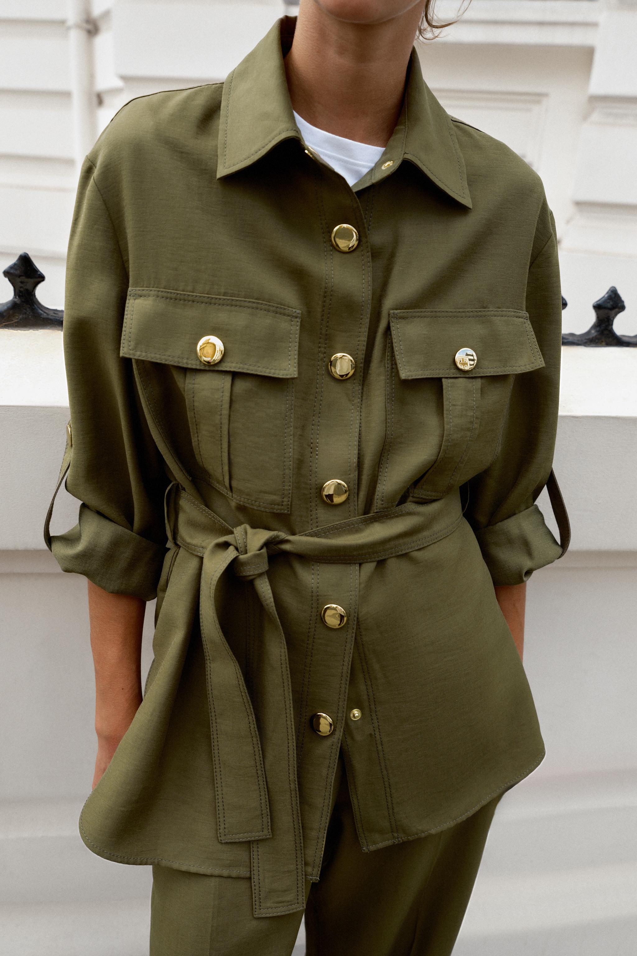 VESTE SAFARI À CEINTURE