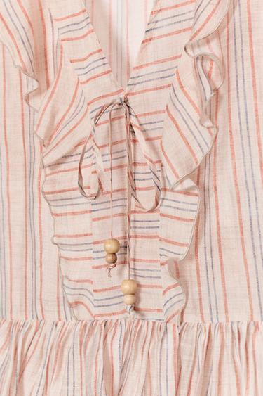 BLOUSE À RAYURES ET VOLANTS - rayures de Zara - Image 8
