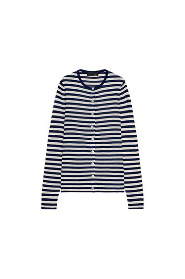 STRIPED KNIT CARDIGAN
