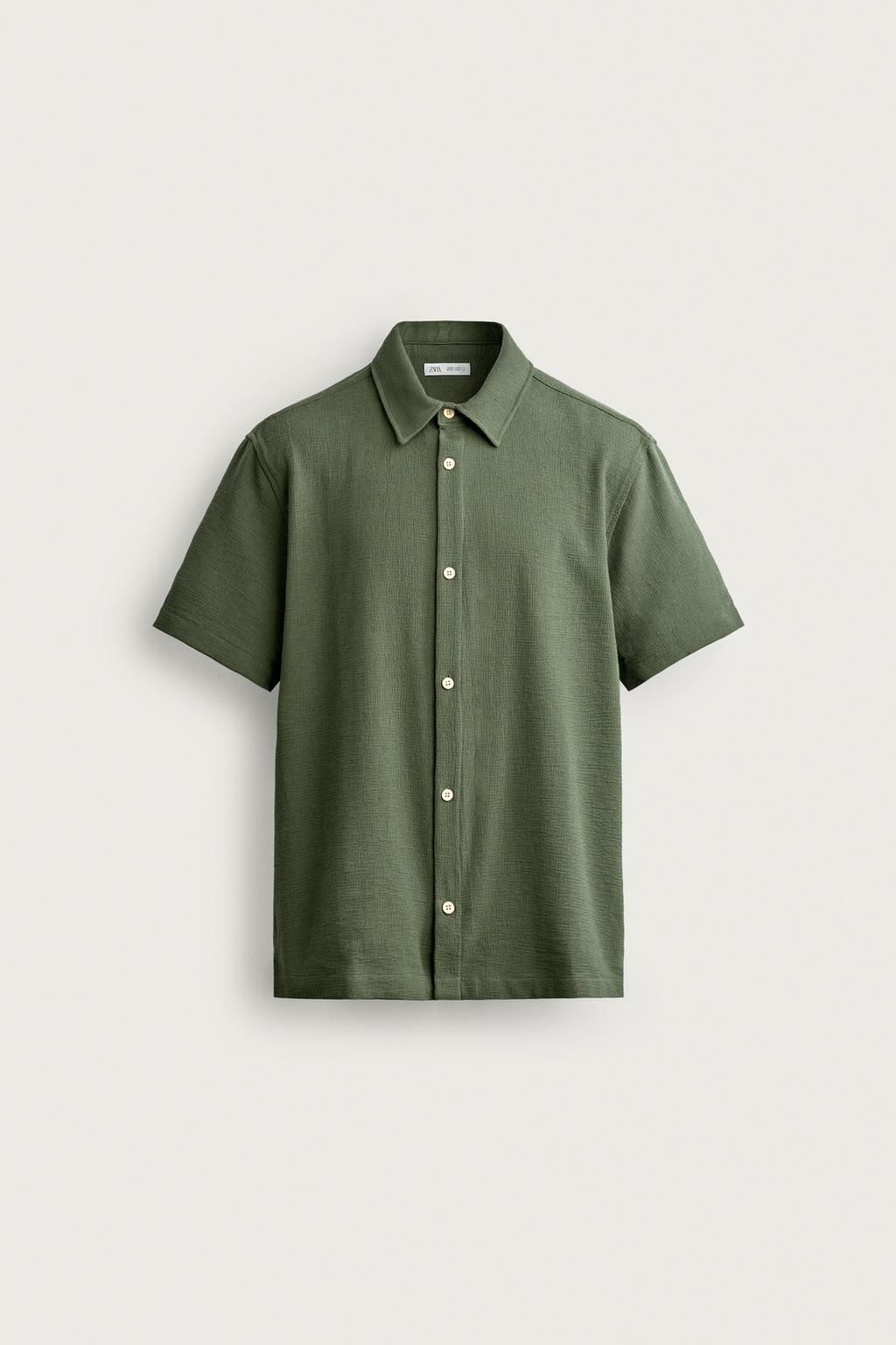 REGULAR FIT TEXTURED SHIRT
