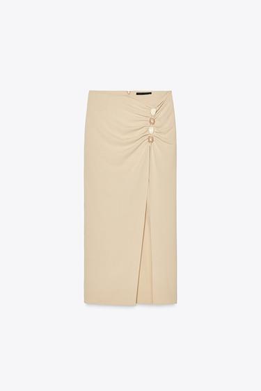 BEADED SARONG SKIRT - Sand by Zara - Image 3