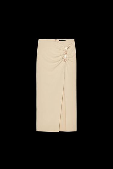 BEADED SARONG SKIRT - Sand by Zara - Image 0